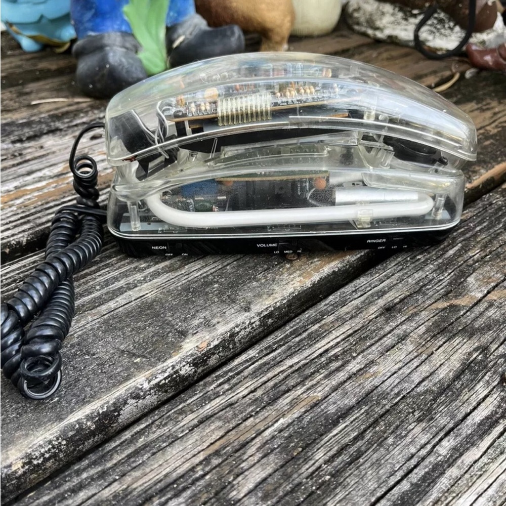 Radioshack 43-861 Clear Push Button Touch Tone Telephone Phone Vintage 80s 90s